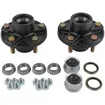 Youxmoto Trailer Idler Hub kit 5 on 4.5; 5-Hole, 4.5" Bolt for 2K / 2,000 lb. L44649 Bearings, Replacement Trailer Brake Hub Drum Assembly for Rvs, for Dexter