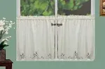 Creative Linens Battenburg Lace Kitchen Curtain 30" L Tiers Ecru Beige