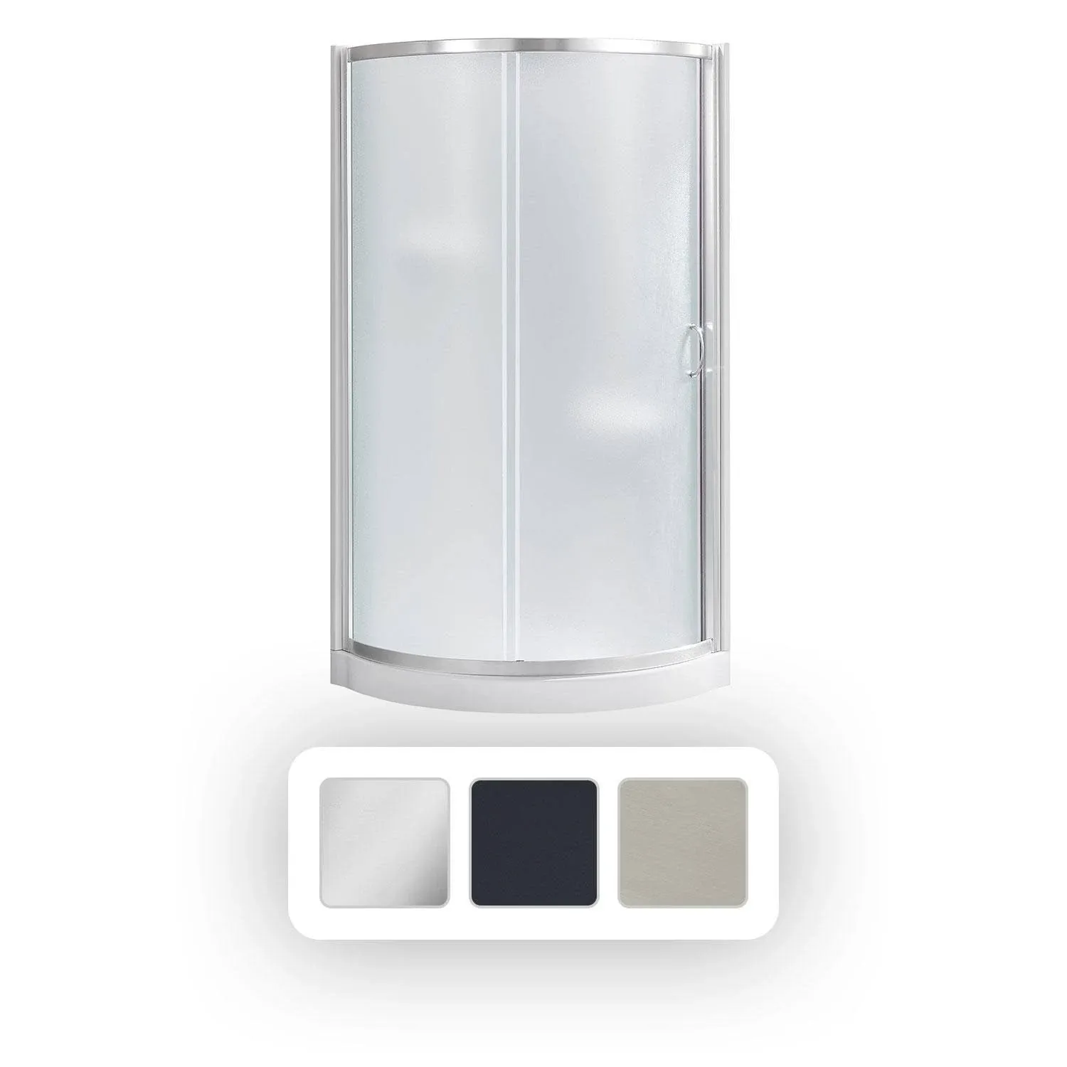 OVE Decors Breeze Shower Kit, Frosted Glass and Base