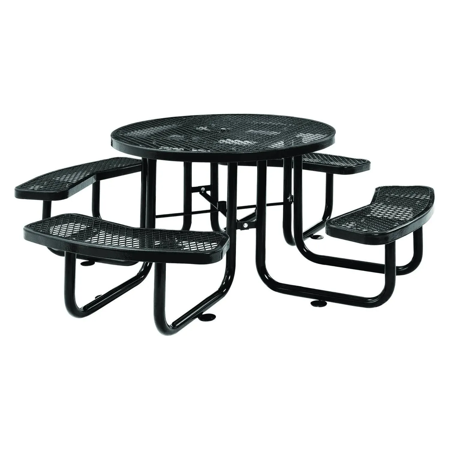 Global Industrial 46" Round Outdoor Steel Picnic Table