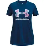 Under Armour - Girls Tech Solid Print Fill Blc T-Shirt