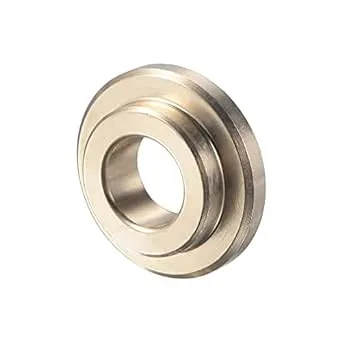 uxcell Flanged Sleeve Bearings 3/8" Bore 5/8" OD 12/49" Length 7/8" Flange Dia 1/8" Flange Thickness Cast Brass Self-Lubricating Bushing