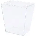 Medium Clear Scalloped Containers, Party Supplies, 3 Pieces