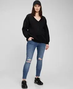 GAP Women's Maternity Waistband Full Panel True Skinny Jeans