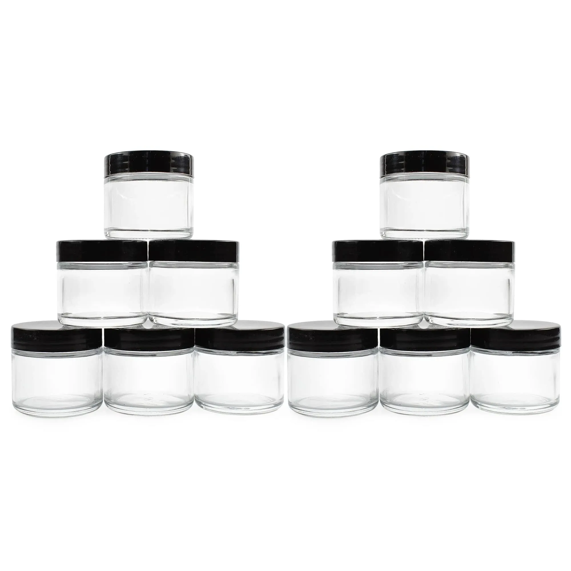 2oz Straight Sided Clear Glass Jars 12 Pack Airtight Glass Jar with