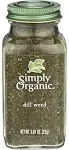 Simply Organic Dill Weed - 0.81 oz