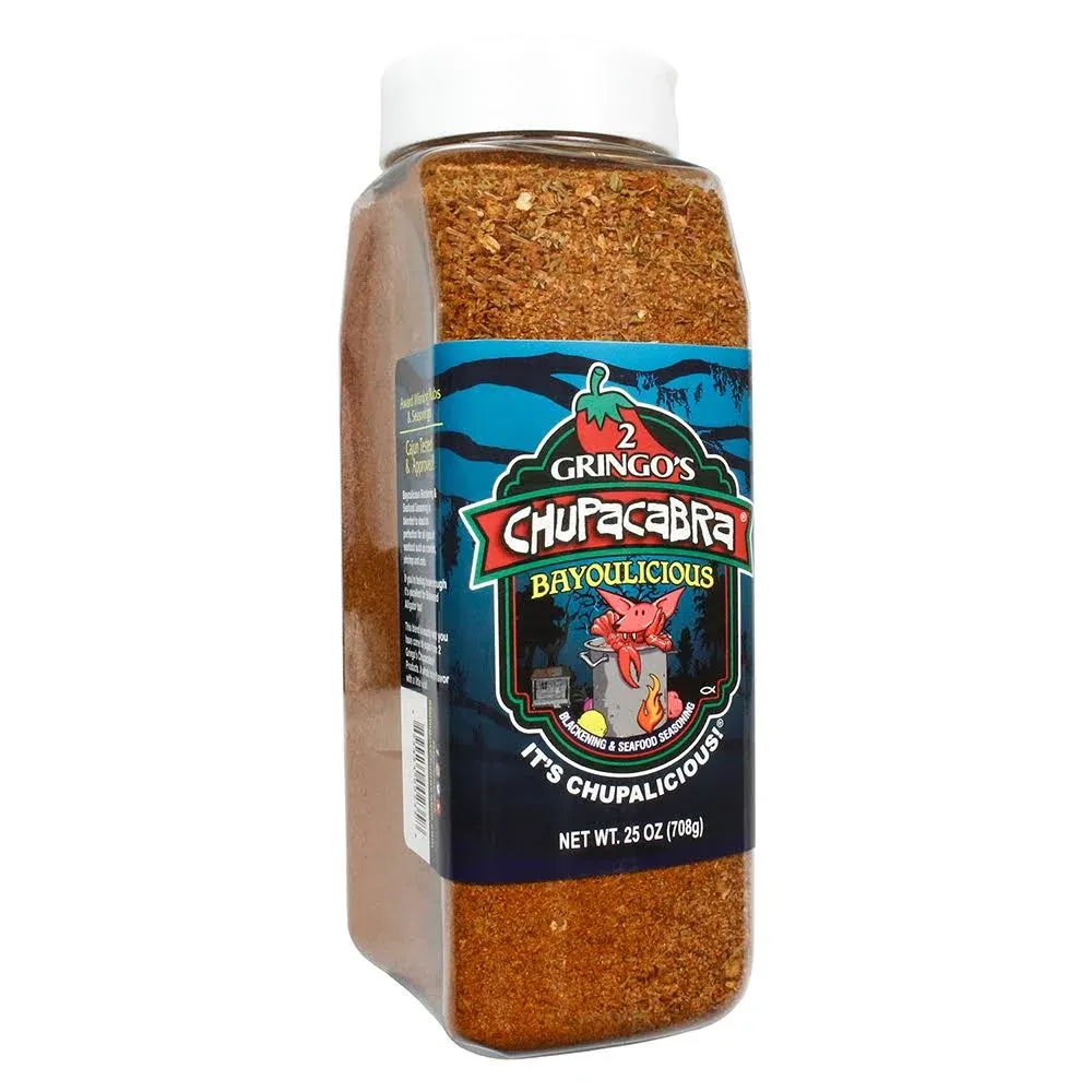 2 Gringos Chupacabra Bayoulicious Blend BBQ Blackening & Seafood Seasoning 25 Oz