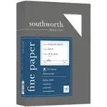 Southworth 25% Cotton Diamond White Business Paper 20 lbs. 8-1/2 x 11 500/Box