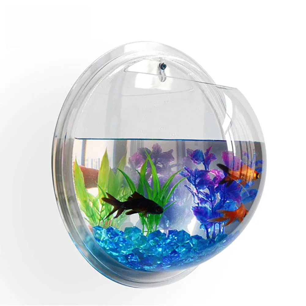 Fish Bubble Deluxe Acrylic Wall Mounted Fish Tank with Bonuses