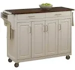 Home Styles Create-a- Kitchen Cart White with Cherry Top