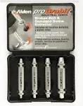 Alden Screw Extractor Set: 4 PC, Double End Extractor Bit, Size #1/#2/#3/#4, #4 to #24 Capacity Model: 8440p