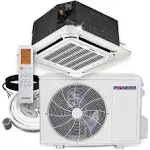 Pioneer 12,000 BTU 22.7 SEER2 8-Way Compact Cassette Mini-Split Air Conditioner Heat Pump System Full Set 230V, 33 ft