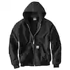 Carhartt Men's Small Black Cotton Quilted Flannel Lined Duck Active Jacket J140-BLK