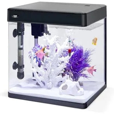 JumblPets Premium Fish Aquarium Kit, Complete Glass Fish Tank Kit w/LED Lighting & More (12 Gallon)