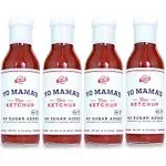 Yo Mama's Foods Keto Classic Ketchup – Pack of (4) - No Sugar Added, Low Carb, Vegan, Gluten Free, Paleo Friendly, and Made with Whole Non-GMO Tomatoes!