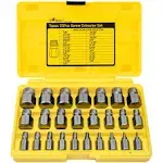 Topec 25Pcs Screw Extractor Set, Hex Head Multi-Spline Easy Out Bolt Extractor