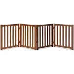 LZRS Solid Hardwood Freestanding Pet Gate,Wooden Dog Gates for Doorways,Nature Wood Dog Gates for The House,Dog Gate for Stairs,Freestanding Indoor