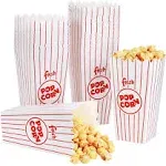 Eupako Popcorn Boxes 100 Pack 7.75 inch Open-Top Paper Popcorn Box Great for Movie Night or Movie Party Theme, Theater Themed de