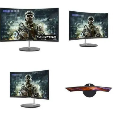 Sceptre Curved 24-inch Gaming Monitor 1080p R1500 98% sRGB HDMI x2 VGA Build-in Speakers, VESA Wall Mount Machine Black (C248W-1920RN Series)