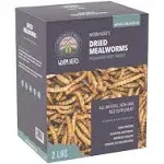 WN59 2LB Dried Mealworms Non-GMO High Protein and Fiber Treat for Chickens, Birds, Reptiles, Amphibians, Fish