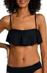 La Blanca Island Goddess Ruffle Bandeau Bra Top - Black 6