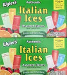 Wylers Authentic Italian Ices Original Flavors2 Pack 40 1.5oz Pops 220ct Boxes