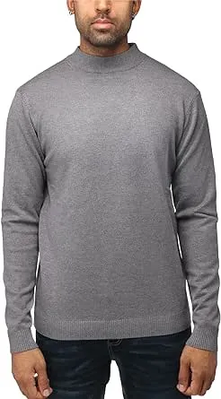 Men's Basic Mock Neck Midweight Pullover Sweater