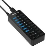 Sabrent USB-3.0-Hub mit einzelnen Netzschaltern und LEDs