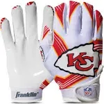 Franklin Sports Youth NFL Football Receiver Gloves - Kids Football Gloves Pair - NFL Team Logos and Silicone Palm - All Youth Sizes - Great Game Gear + Football Costume Accessory