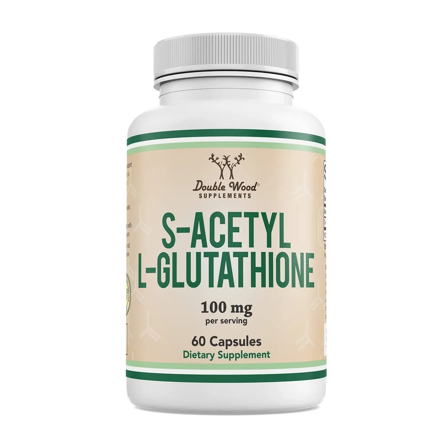 S-Acetyl L-Glutathione Capsules - 100mg, Made and Tested in the USA, 60 Count (A