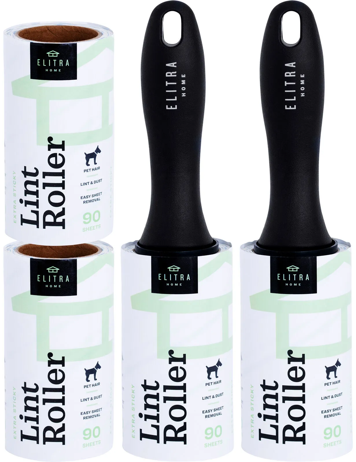 Elitra Lint Roller for Pet Hair Extra Sticky Reusable Lint Remover 360/450 Sheet