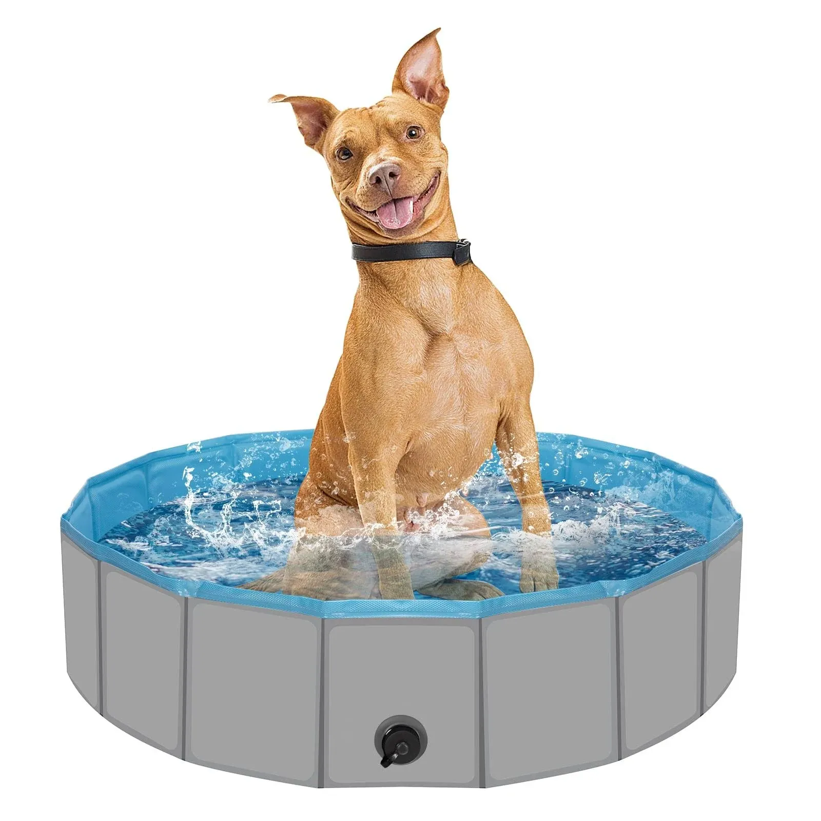 Makigahara Dog Pool for Small Dogs, Plastic Pool for Dogs, Dog Bathtub Portable, Foldable Pool for Dogs Slip-Resistant (32"x 8")