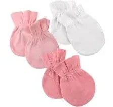 HonestBaby Multipack Baby Cap Hats and Mitts Sets No Scratch Mittens 100% Organic Cotton for Newborn Boys, Girls, Unisex