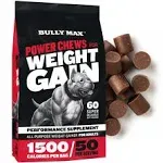 Bully Max Dog Weight Gainer Soft Chews for Puppies and Adults - High Calorie Dog Food Performance Supplement for Healthy Weight Gain