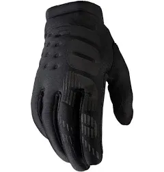 100% Brisker Womens Glove X-Large Black/Gray