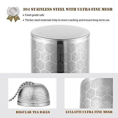 2x Extra Large Stainless Steel Tea Infuser Fine Mesh for Loose Leaf  Tea Cooking