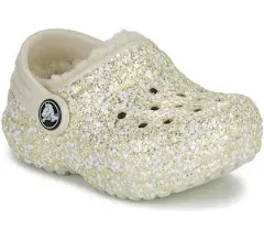 Crocs Classic Lined Glitter Clog - Kids'