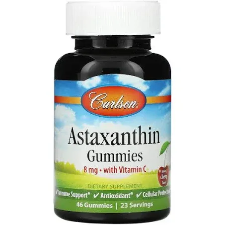 Carlson Labs Astaxanthin with Vitamin C Cherry 8 mg. 46 Gummies