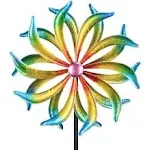 WONDER GARDEN Wind Spinner, 5 FT Kinetic Wind Sculpture Outdoor Clearance Metal Wind Spinners for Outdoor Yard Patio Lawn & Garden