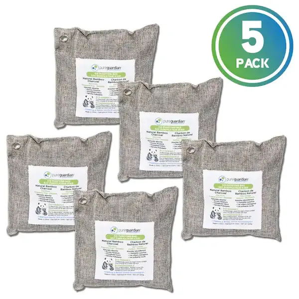 Air Purifying Bamboo Charcoal Bag, 17.6 oz (5-Pack)