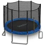 SereneLife 8/10/12 FT Outdoor Recreational Backyard Stable, Strong Heavy Duty Trampoline with Safety Enclosure Net, AntiRust Coating, Kids and Adults, Spring Cover Padding