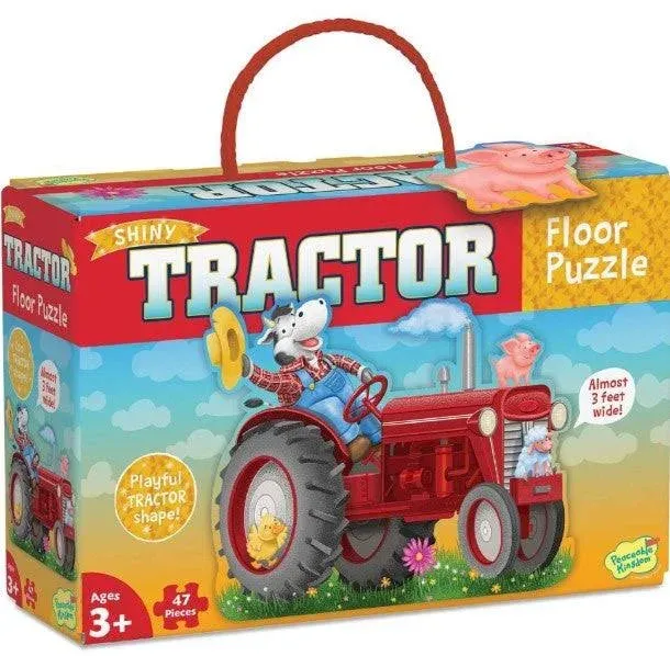 MindWare Shiny Tractor Floor Puzzle