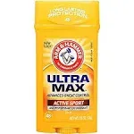 Arm & Hammer Ultramax Solid Antiperspirant Deodorant Active Sport 2.6 oz (Pack of 4)