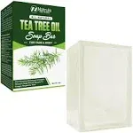 Tea Tree Oil Soap Bar for Face & Body, 4oz - Antifungal Antiseptic Natural Remedy Skin Cleanser - Pure Essential Oil Infused Skincare Cleansing Anti