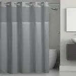 Hookless Microfiber Shower Curtain - Frost Grey