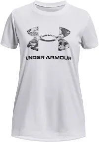 Under Armour Girls' Tech Print Fill Big Logo Short Sleeve T-Shirt