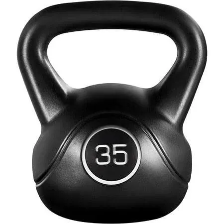 Yaheetech 35lbs Kettlebell Weights, Men & Women Home Gym Kettle Bell Exercise & Fitness Equipment w/Wide Flat Base & Textured Grip for Strength Training