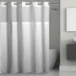 Hookless Microfiber Shower Curtain - White