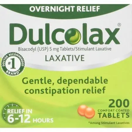 Dulcolax Stimulant Tablets 1 Pack (200 Count)