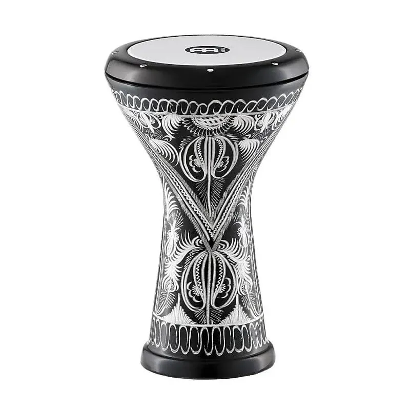 Meinl Percussion Aluminum Doumbek Egyptian Goblet Drum, Hand Engraved — Made in Turkey — Synthetic Head, 2-Year Warranty (HE-3018)